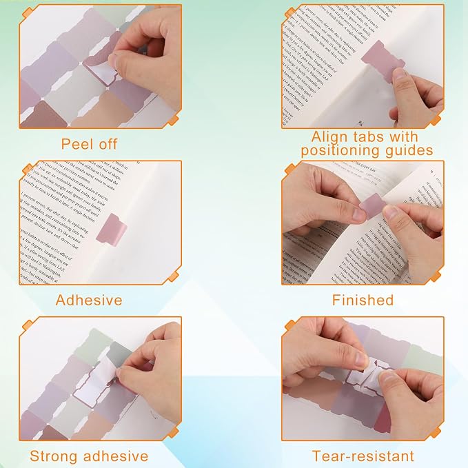 30 Sheets/360 Pieces Sticky Index Tabs, Double Sided Book Page Markers Mark - Image 5