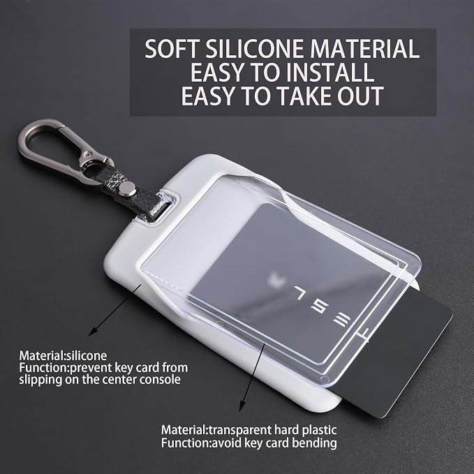 TANDRIVE 2PCS Silicone Key Card Holder Case Compatible - Image 4