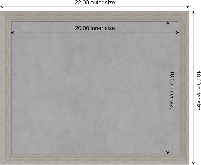Amanti Art Grey Framed Magnetic Board 18x22 Small Vision Board - Image 3