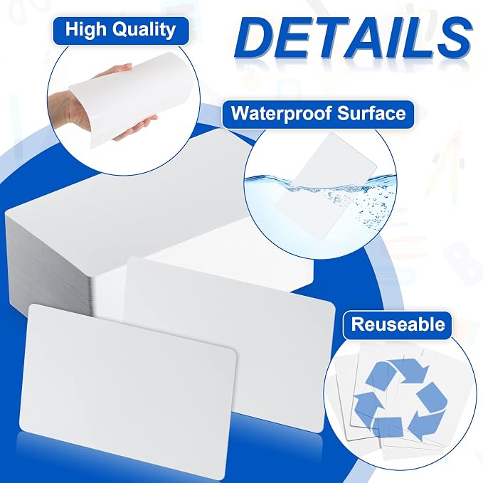 Harloon 100 Pcs Dry Erase Index Cards 5 x 8 Inch Laminated Reusable Dry Erase - Image 3