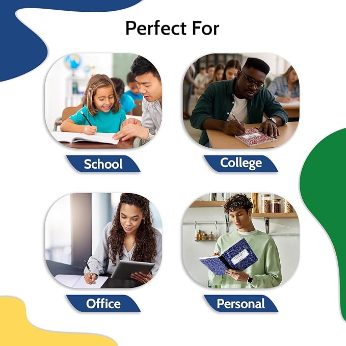 2016 Pack EPI Wide Ruled Composition Notebook Assorted Colors, 200 pages - Image 5