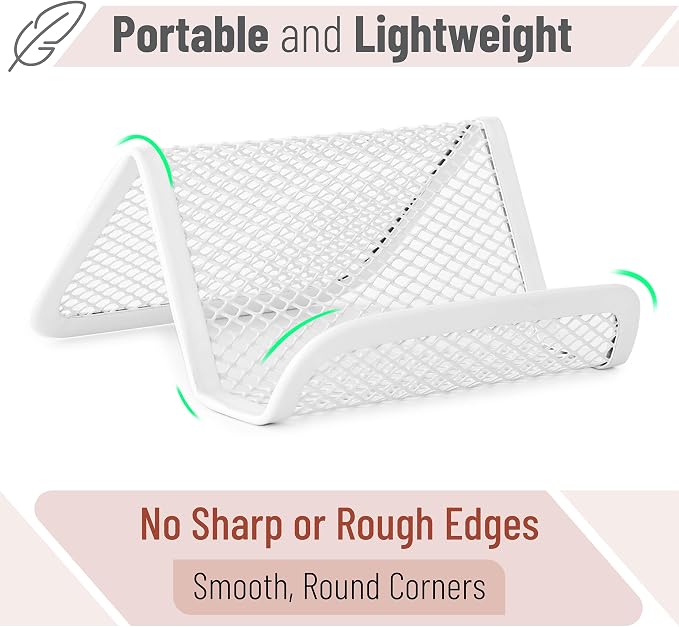 Mr. Pen- Metal Mesh Business Card Holders, 3 Pack, and Business Use, Flat and - Image 3