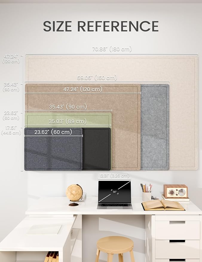 Fluxynara Bulletin Board, 35.4" x 23.6" Cork Board Alternative - Image 5