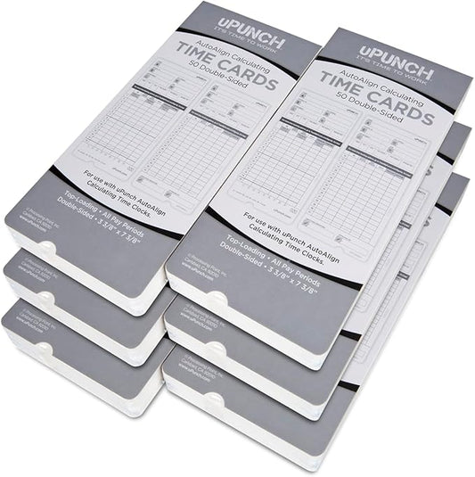 300 uPunch Time Cards for HN4000 AutoAlign Calculating Time Clocks-DeskLoop Office