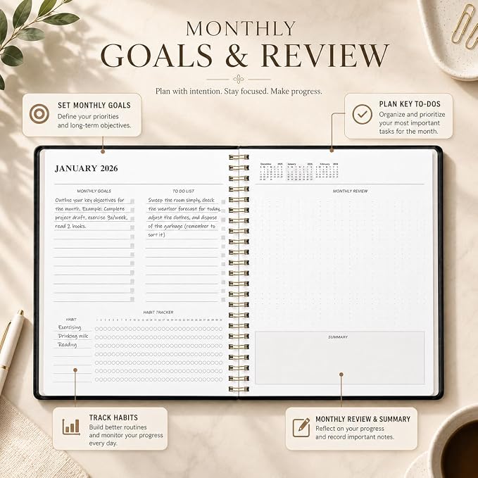 KMQOY Monthly Planner 2026-2027, 2026 Calendar 24 Months Planner, Jan 2026 - Image 6