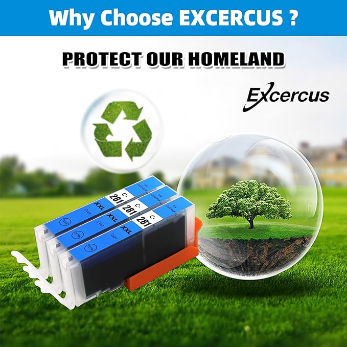 CLI-281 Cyan Ink Cartridge Replacement for Canon CLI-281XXL 281XXL 281 Cyan Use for Canon PIXMA TS6320 TR7520 TS8120 TS8320 TR8520 TS9120 (3X CLI-281XXL C)-DeskLoop Office