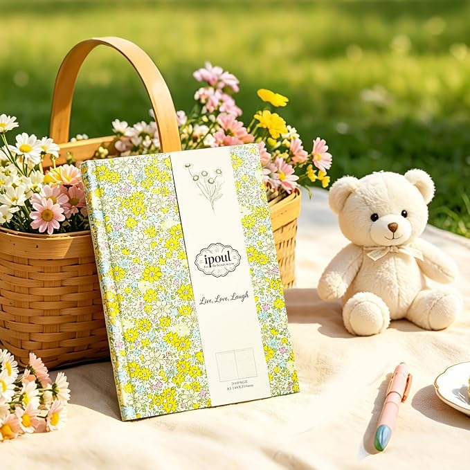 ipoul Yellow Notebook, Floral Journal - Image 6