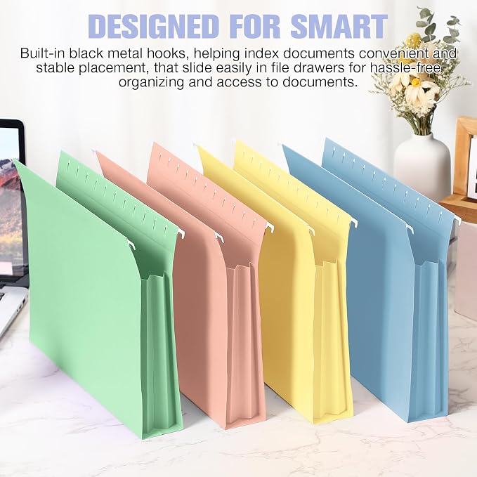 Sepamoon 40 Pcs Hanging File Folders Extra Capacity File Folders Letter Size - Image 6