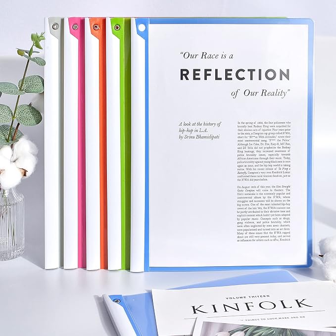 Clear Report Covers with Swing Clip, 5 Pack, 30 Sheet Capacity A4 Size File - Image 7