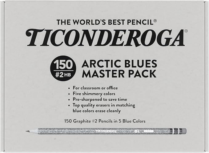 Ticonderoga Wood-Cased Pencils Pre-Sharpened, Arctic Blues - Image 2
