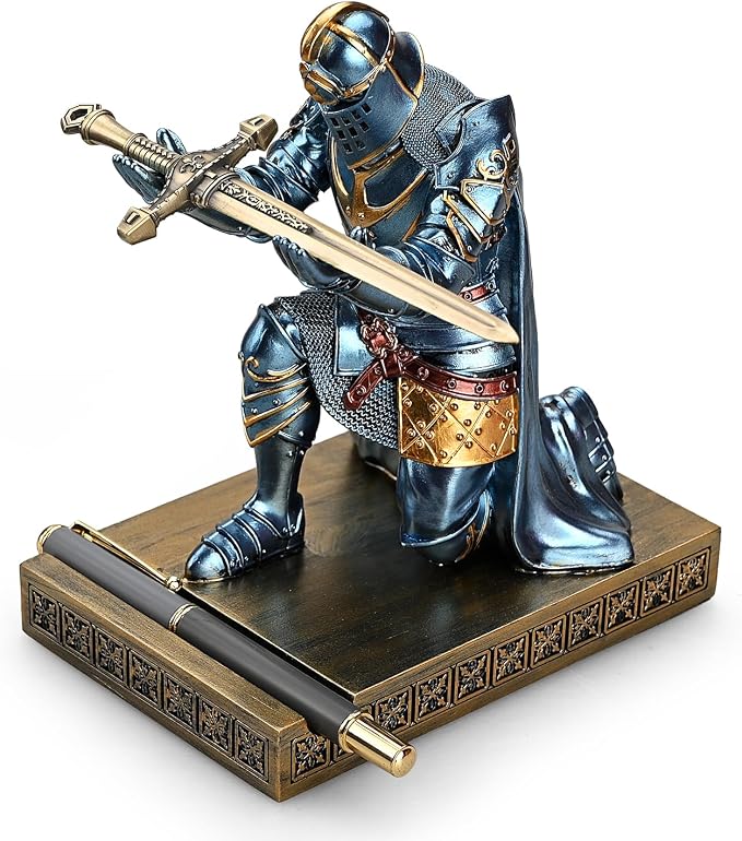 HDMbigmi King's Guard Leader Cloak Warrior Knight Pen Holder Mobile Phone Stand - Image 5