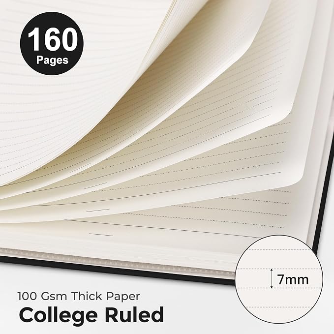 AHGXG Spiral Journal Notebook, 160 Lined Pages, A5 Medium Size, - Image 2
