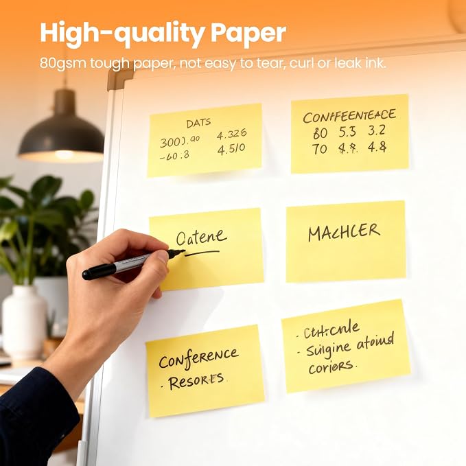 960 Sheets 3 in x 5 in Large Sticky Notes, 76 x 127 mm 6 Pads Assorted - Image 4
