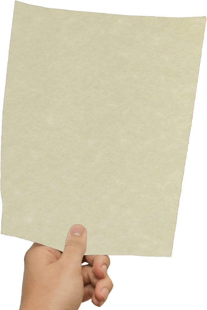 50 Natural Parchment 65lb Cover Paper Sheets 9" X 12" (9X12 Inches) Frame and Sketch Pad Size - Printable Old Parchment Semblance Through The Processing of The Pulp-DeskLoop Office