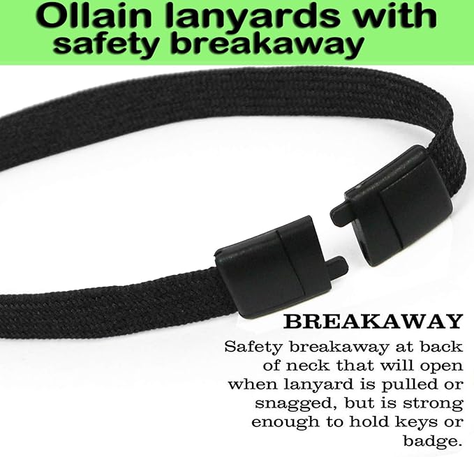 Safety Breakaway Lanyard with J-Hook Flat Lanyards - Image 4