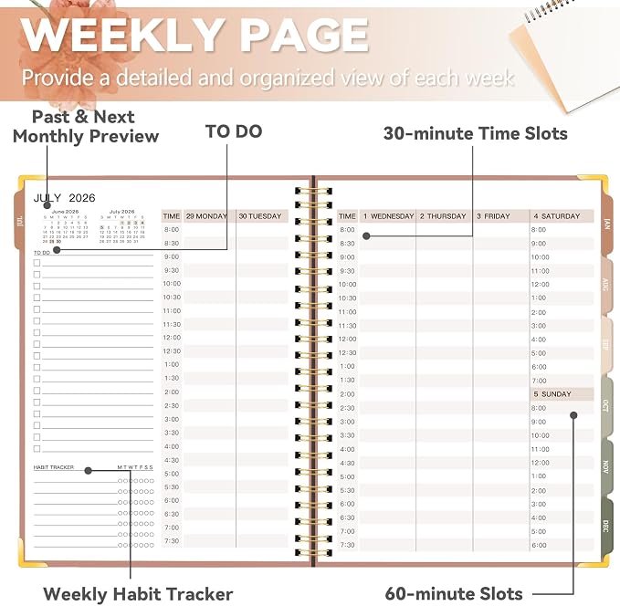 Large 2026-2027 Academic Planner, Weekly & Monthly Appointment Book from Jul. - Image 5