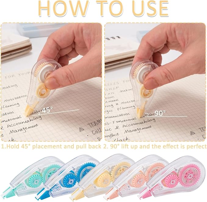 10 Pack Correction Tape, Colorful Mini Tape - Image 4