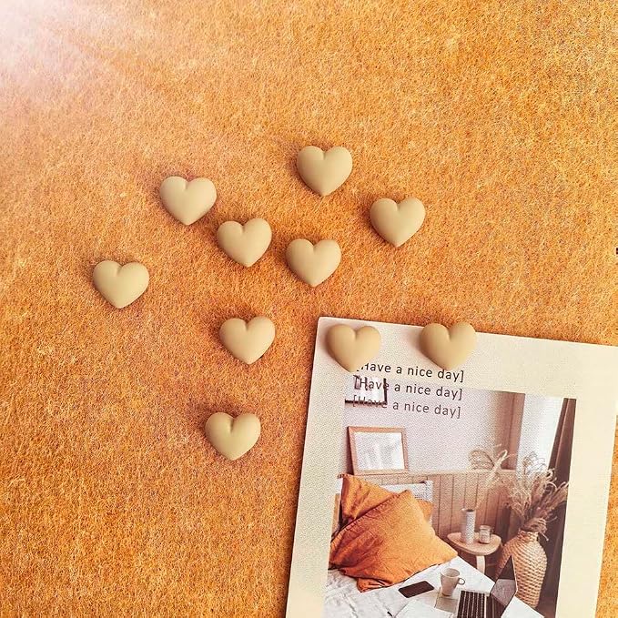 28pcs Decorative Heart Push Pins Light Coffee Thumbtacks Thumb Tacks - Image 3