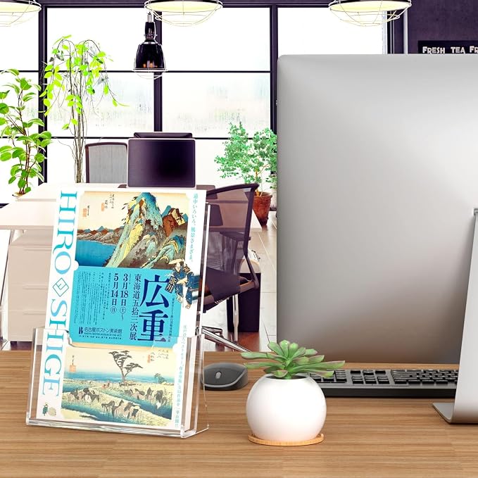 NIUBEE Acrylic Brochure Holder 8.5 x 11 inches 2 Pack, Acrylic Countertop - Image 3