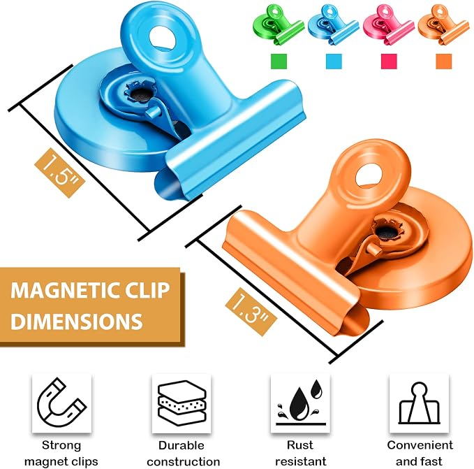 8Pack Fridge Magnets Refrigerator Magnetic Clips - Image 6