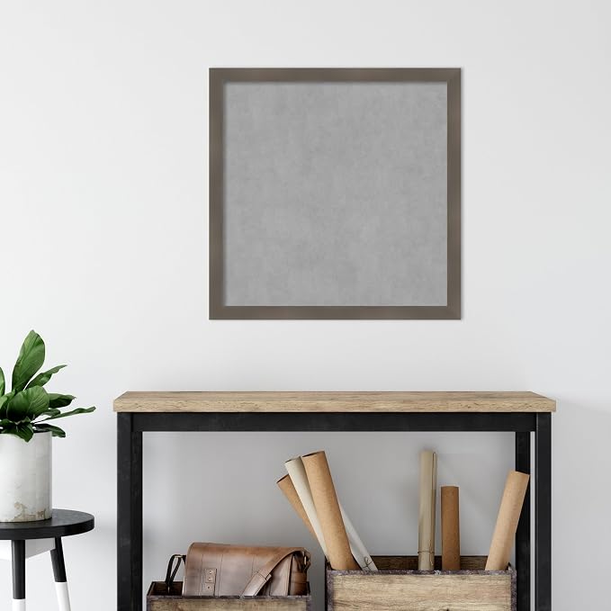 Amanti Art Grey Framed Magnetic Board 26x26 Medium Vision Board - Image 5
