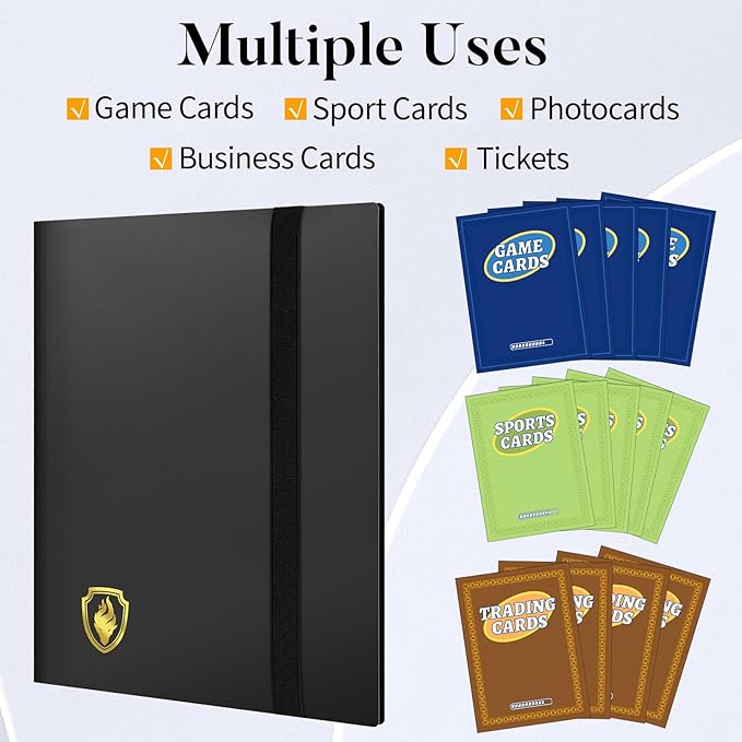 Heavy Duty Card Binder, Fabmaker 9 Pocket Trading Card Binder Holds 360 Cards - Image 3