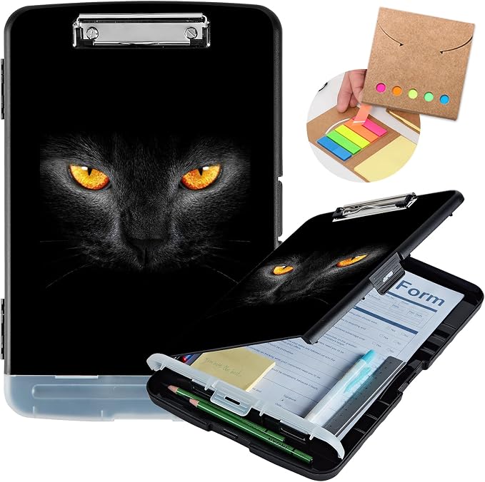 Clipboard with Storage, Heavy Duty Plastic Storage Clipboard with Low Profile - Image 2