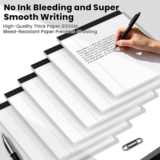 12pcs Legal Pads 8.5 x 11, Notepads 8.5 x 11 Inch, 30 Sheets/Pack, Perforate - Image 5