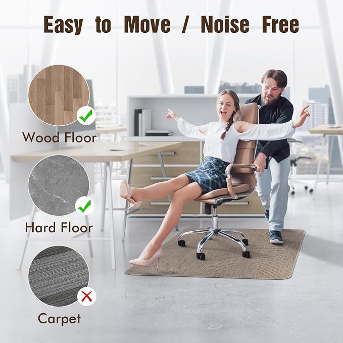 Blvornl Office Chair Mat for Hardwood Floor, Large Anti-Slip Hard Floor - Image 5