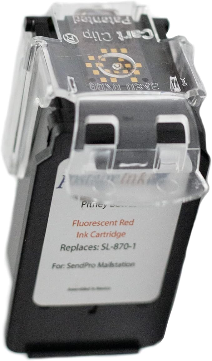 SL-870-1 Red Ink Cartridge for PB SendPro Mailstation (CSD1) Postage Meters, 8ml-DeskLoop Office