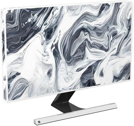 Baocicco Abstract Gray Marble Waterproof 75 Inch Television Cover Anti-Static by Baocicco