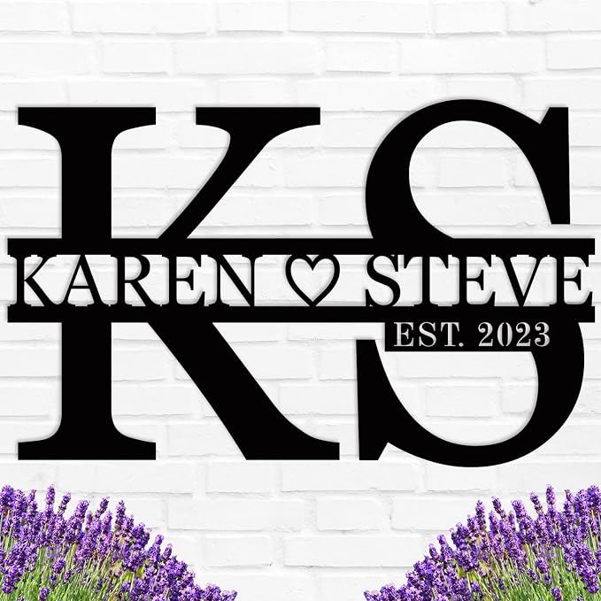 Personalized Metal Letters Sign, Anniversary Wedding Gifts Letters by ENFODREAM