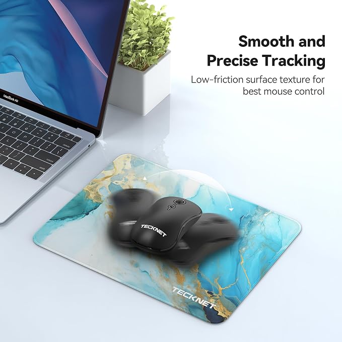TECKNET Mouse Pad with Anti-fray Stitching, Waterproof Surface & Non-Slip - Image 5