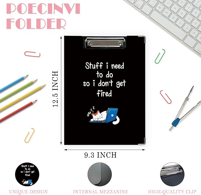 Funny Cat Work Clipboard Folio - Image 2