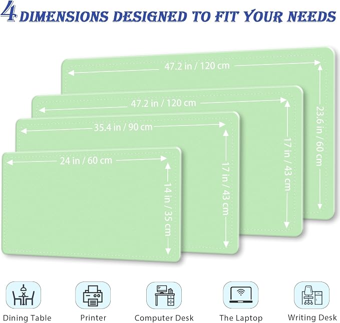 Non-Slip Desk Pad, PU Leather Desk Mat - Image 2