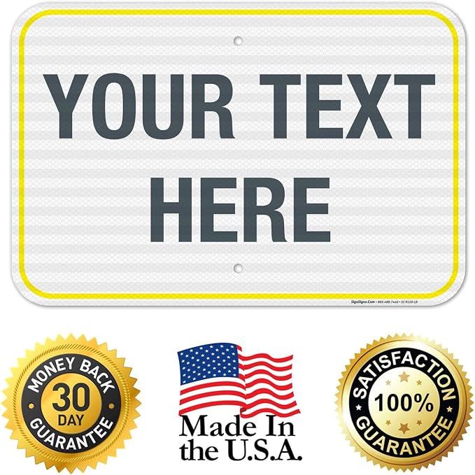 Personalized Custom Customize for Office, Delivery Yellow Sign, 12x18 Inches - Image 8