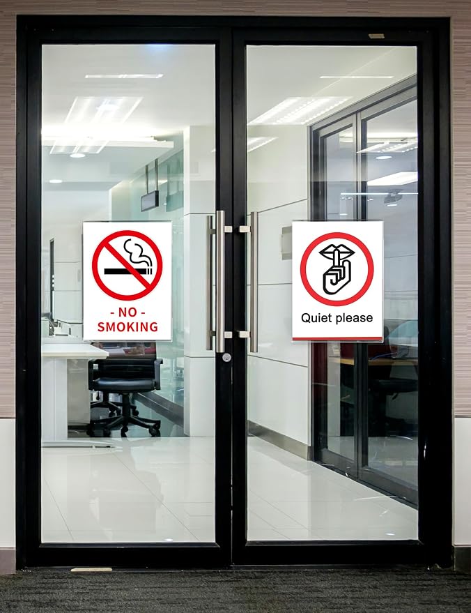 NIUBEE Acrylic Window Sign Holder:Glass Door Sign Holder - Image 7
