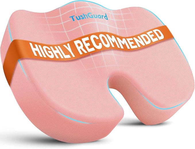 TushGuard Seat Cushion for Office Chair Memory Foam Non-Slip Cushion Back by TushGuardSeatCushonsPillows
