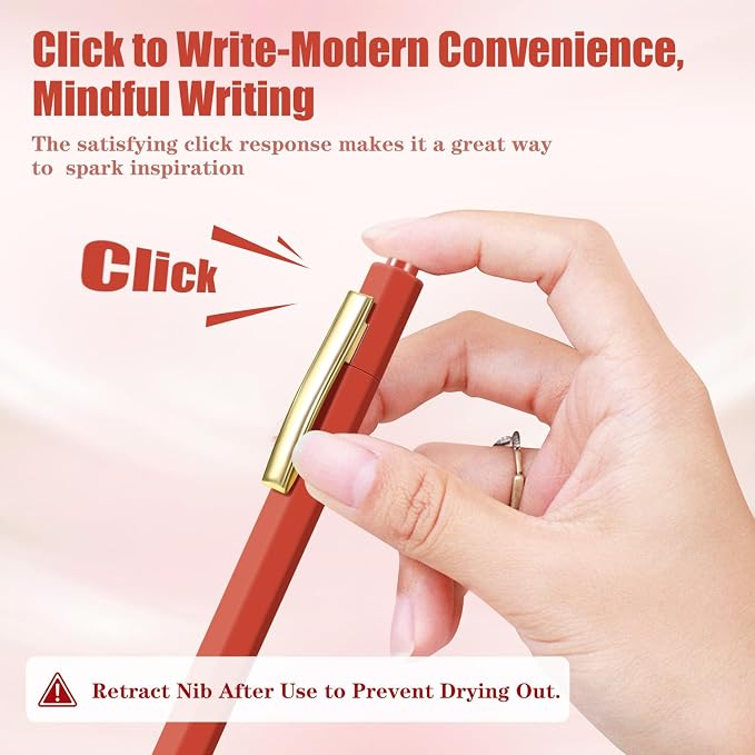 Piochoo Ballpoint Pens, 0.7mm Medium Point Pen Quick Dry, Smooth Writing Pen - Image 5