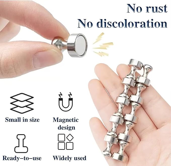 Strong Fridge Magnets, 20 x 25mm, Heavy Duty Magnetic Push Pins - Image 3
