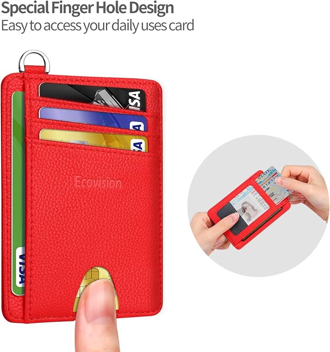 Slim Minimalist Front Pocket Wallet, RFID Blocking Credit Card Holder Wallet - Image 5