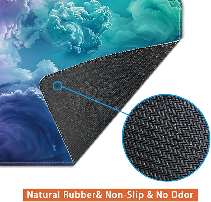 Keyboard Mat, Large Mouse Pad, Colorful Clouds - Image 5