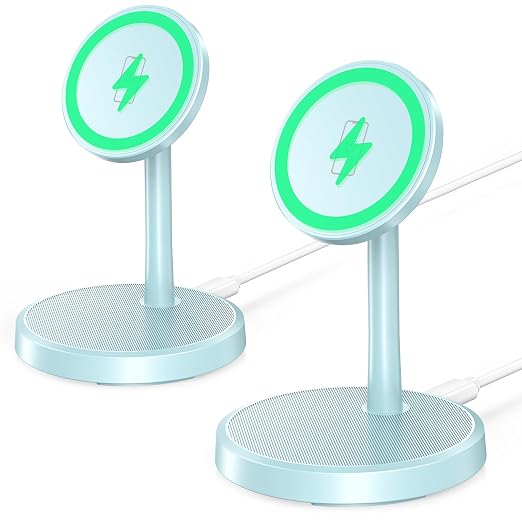 Magnetic Wireless Charger iPhone, 2 Pack 15W Fast Mag-Safe Charger Stand by Xiauodo