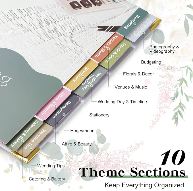 VinTS 176 Pages Wedding Planner, Wedding Planner Book and Organizer - Image 3