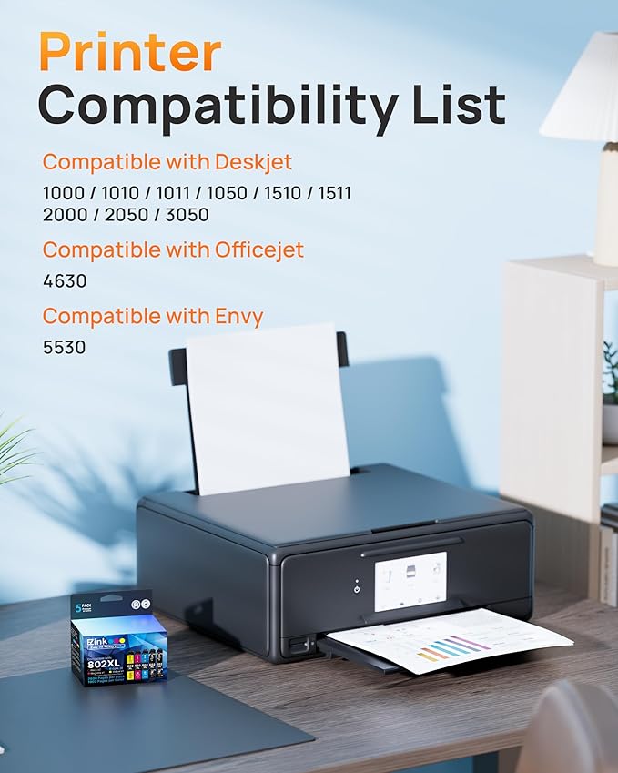 E-Z Ink Remanufactured Ink Cartridge Replacement for Epson 802XL 802 T802XL T802 to use with Workforce Pro WF-4740 WF-4730 WF-4720 WF-4734 EC-4020 EC-4030 (1 Black, 1 Cyan, 1 Magenta, 1 Yellow)-DeskLoop Office