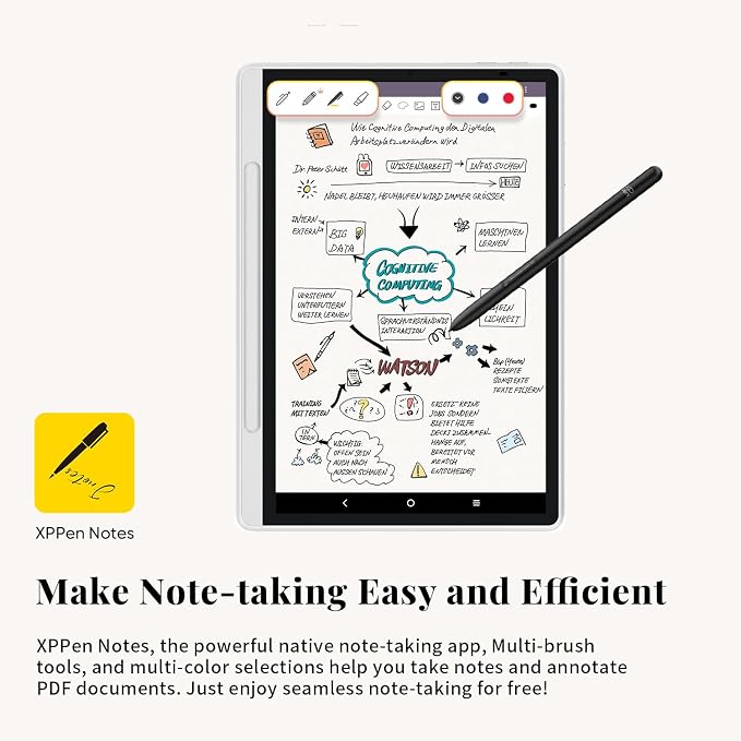 XPPen 3 in 1 Color Digital Notebook 10.95'' Paper Note Taking Tablet - Image 6