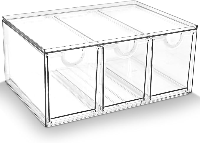 Prsildan Acrylic Makeup Organizer Stackable Storage Drawers by Prsildan