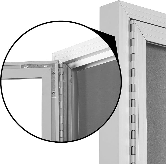 INNOVART Enclosed Bulletin Board 72” x 48”, Lockable Fabric Noticeboard - Image 7