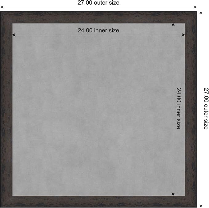 Amanti Art Black Framed Magnetic Board 27x27 Medium Vision Board - Image 4