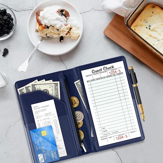 Cute Server Books for Waitress Waiter, Leather Guest Book Note Pad - Image 6
